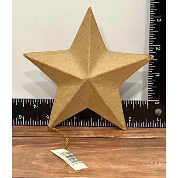 DIY Craft Paper Mâché Hanging Star Ornament Set of 4 - Picture 2 of 5